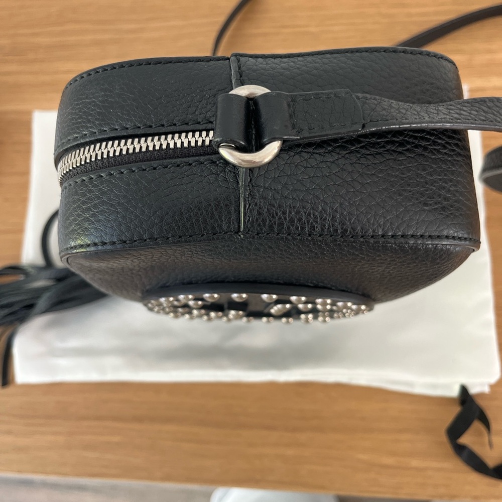 GUCCI Pebbled Calfskin Soho Studded Disco Bag in Black - Picture 5 of 13